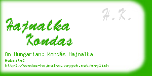 hajnalka kondas business card